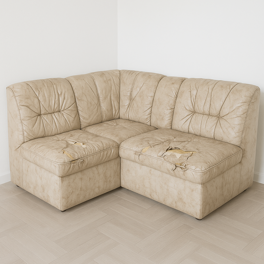 Угловой диван до перетяжки